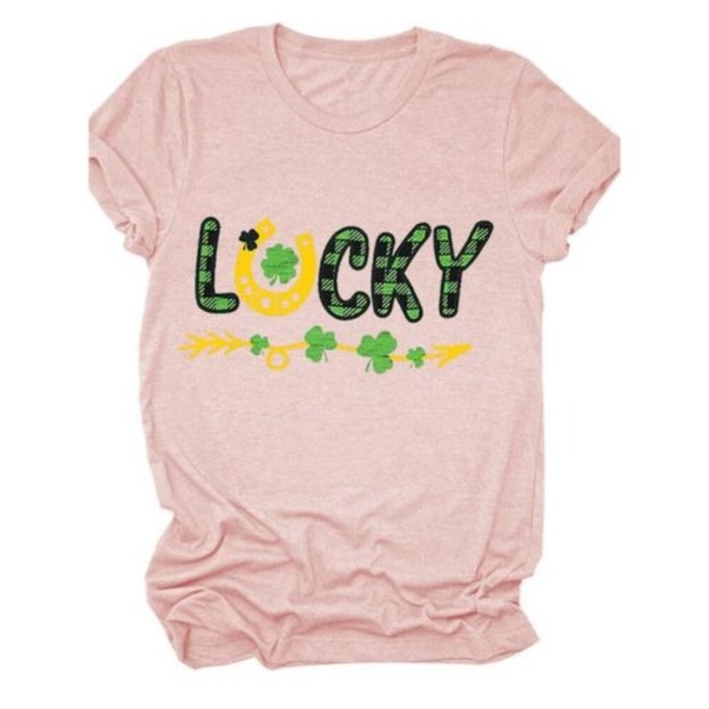 Lucky Graphic T-Shirt‎ Soft Cotton Blend 4XL